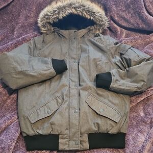 Eddie Bauer Black Quilted Women's Bomber Jacket